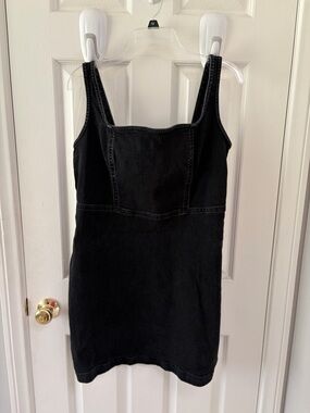 Hollister Black Denim Mini Tank Dress